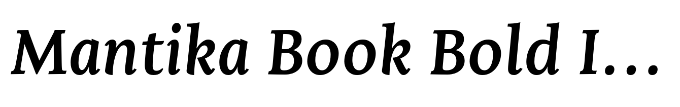 Mantika Book Bold Italic